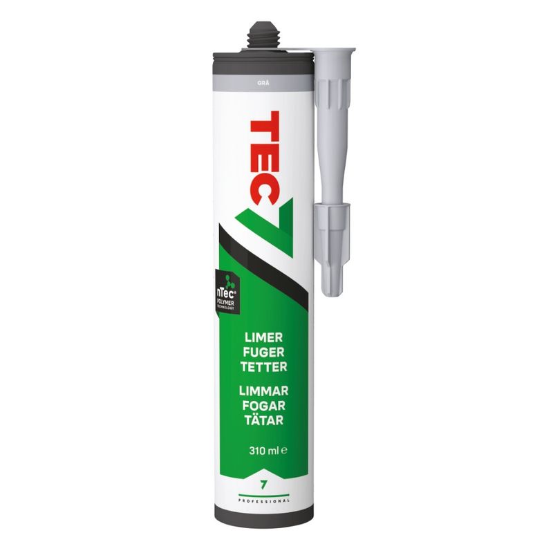 TEC7 Lim Grå MS-Polymer 310ml – Miljövänligt och mångsidigt lim