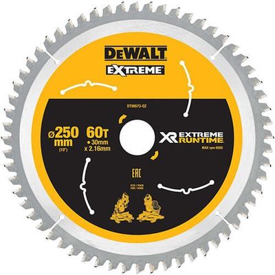 DeWalt DT99573 Sågklinga XR 250mm 60T (Fina Snitt)