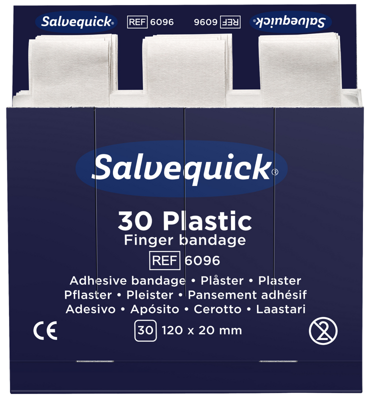 Cederroth Salvequick  Plåster Extra Långa Plast 20x120mm 180ST