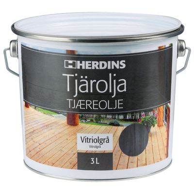 Herdins Tjärolja Vitriolgrå 3L