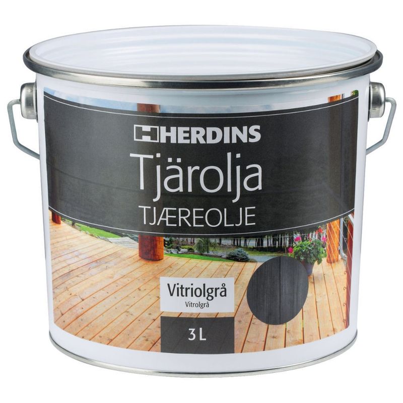 Herdins Tjärolja Vitriolgrå 3L