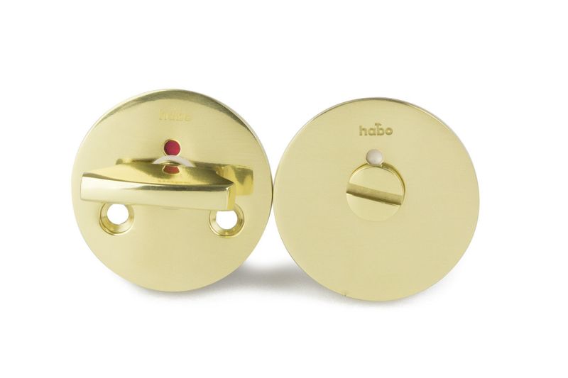 Habo WC-beslag F262 Polerad mässing SB