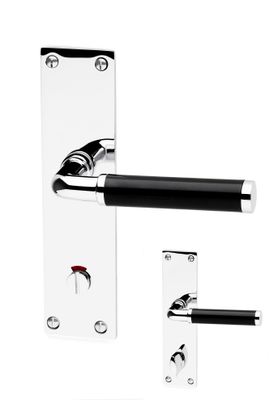 Habo Dörrhandtag 383 Långskylt WC Krom/Svart SB