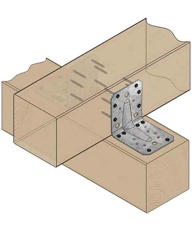 Byggvinkel V4 PL förstärkt 105x105x2,0x90mm