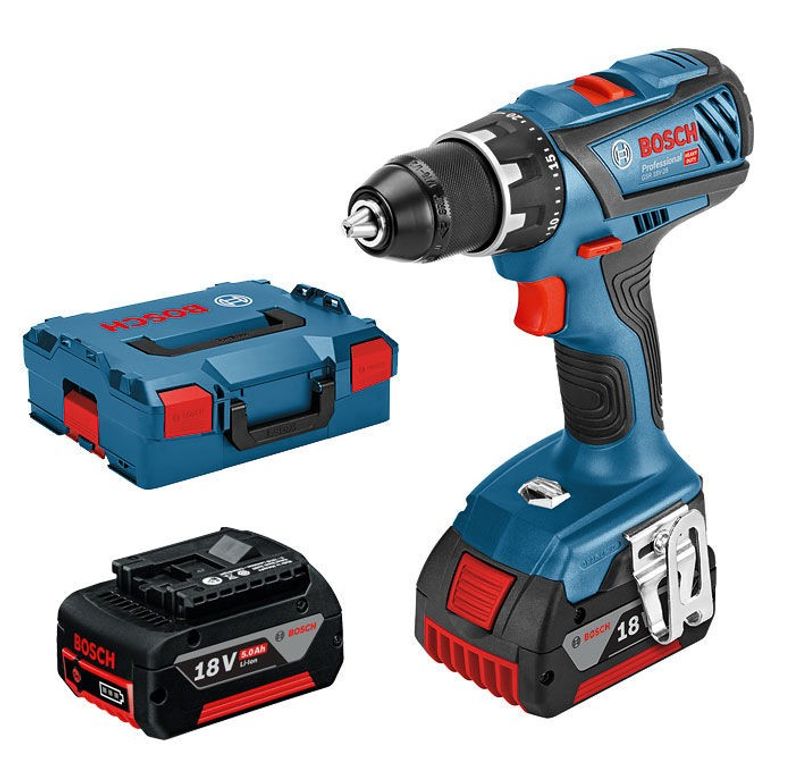 Bosch GSR 18V-28 Borr-/Skruvdragare 18V L-BOXX (2x5,0ah)