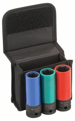 Bosch Hylssats 1/2" Färgkodade 17mm, 19mm & 21mm (3st)
