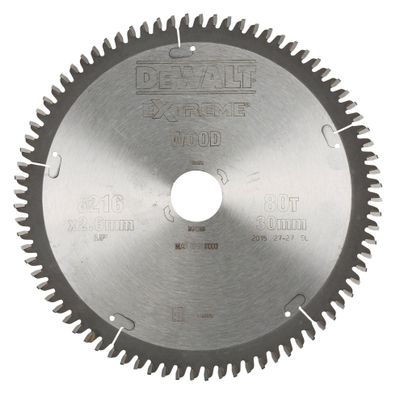 DeWalt Sågklinga 216mm 80T (Alu,faner,plast)