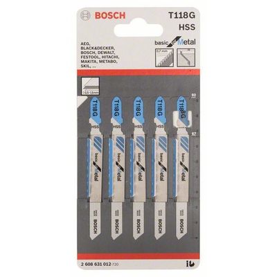 Bosch T118G Sticksågsblad för Metall (5-P)