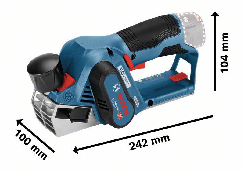 Bosch GHO 12V-20 Hyvel 12V L-BOXX (Utan batterier)