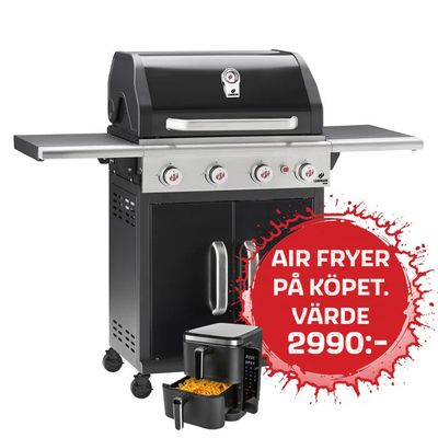 Landmann Triton 4.0 FleX Black Gasolgrill 4-brännare