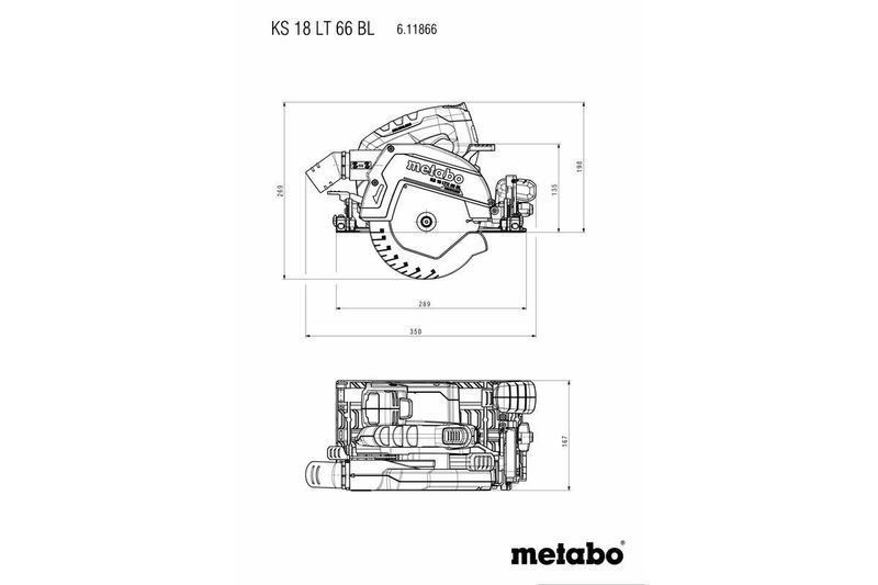 Metabo Handcirkelsåg KS 18 LTX 66 BL 18V (utan batteri)