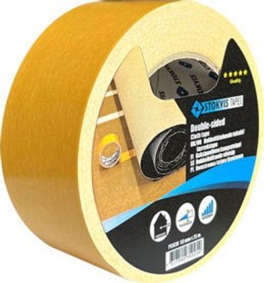 Stokvis Dubbelhäftande Mattejp/Vävtejp standard 50 mm x 25 m