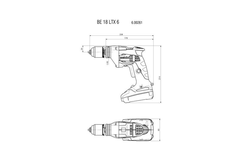 Metabo Borrmaskin BE 18 LTX 6 18V (utan batteri)