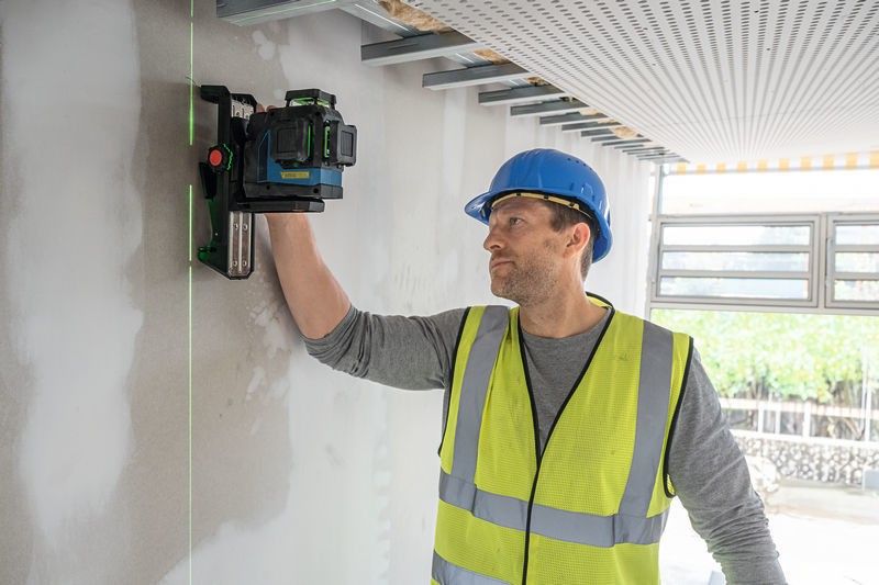 Bosch GLL 12V-100-33 CG Kors-/Linjelaser 12V 4xAA Grön