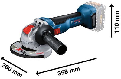 Bosch GWX 18V-10 Vinkelslip 125mm X-LOCK L-BOXX (Utan batterier)