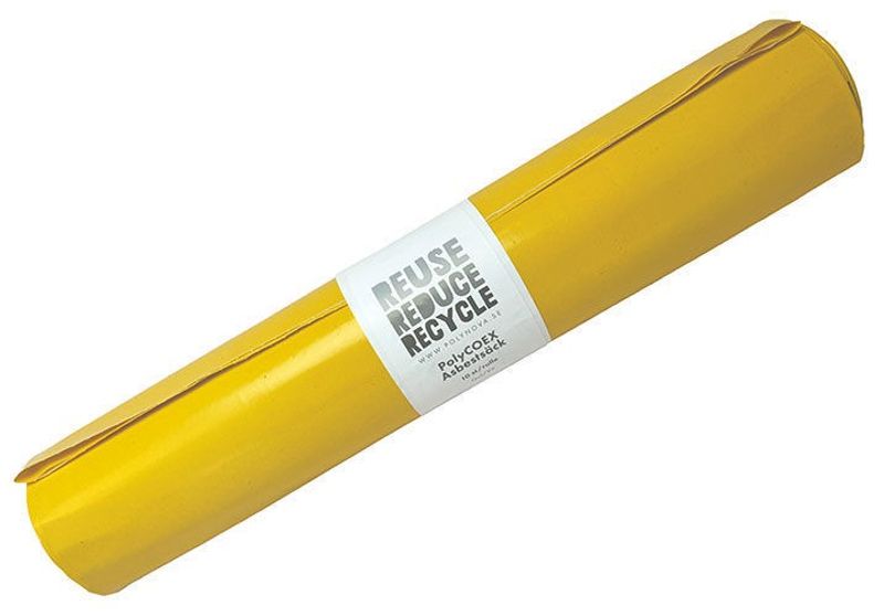 Polynova PolyCOEX Asbestsäck 240L Gul/Vit, 100% återvunnen LDPE
