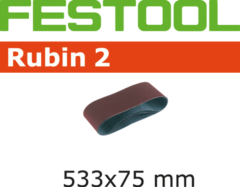 Festool Slipband 75x533mm RUBIN2 (10st)