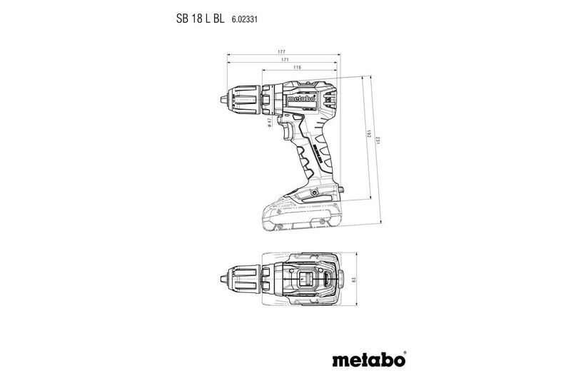 Metabo Slagborrmaskin SB 18 L BL SET 18V Workshop (2x2,0ah)