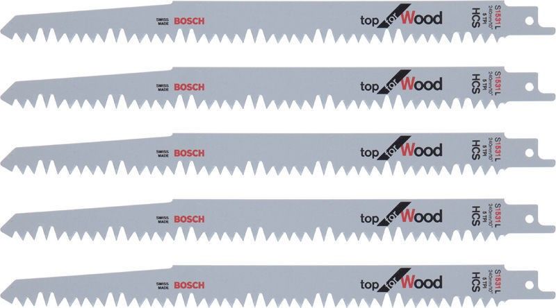 Bosch S 1531 L Tigersågblad HCS 5-pack