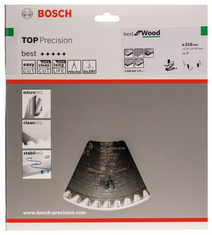 Bosch Sågklinga 216mm 48T Top-Precision  (Fina snitt)