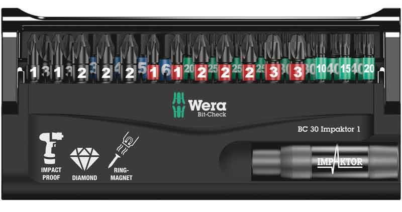 Wera BC-30 Bitssats Bit-Safe IMPAKTOR 30-delar
