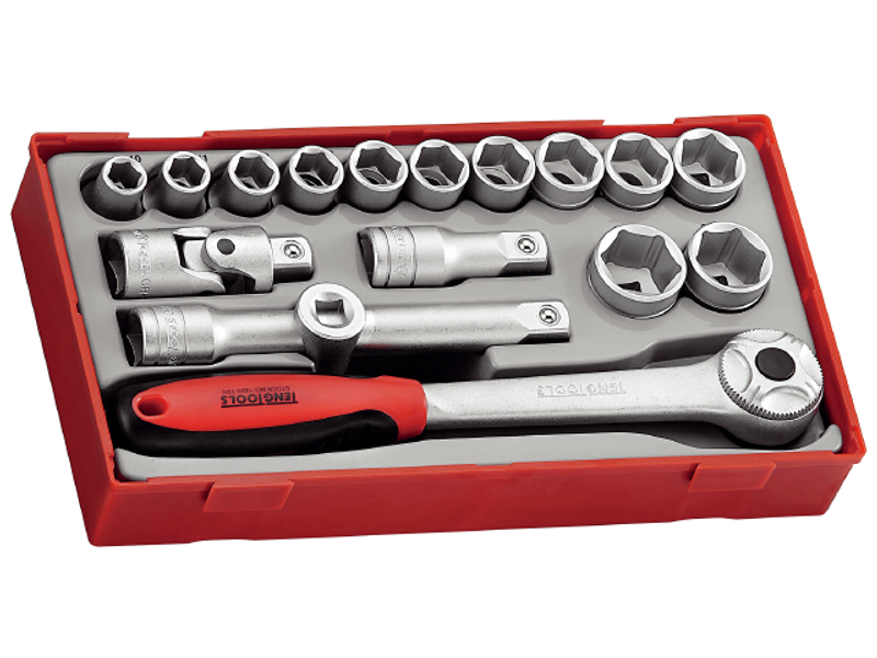 Teng Tools TT1218-6 Hylsnyckelsats 1/2" sexkantsfäste