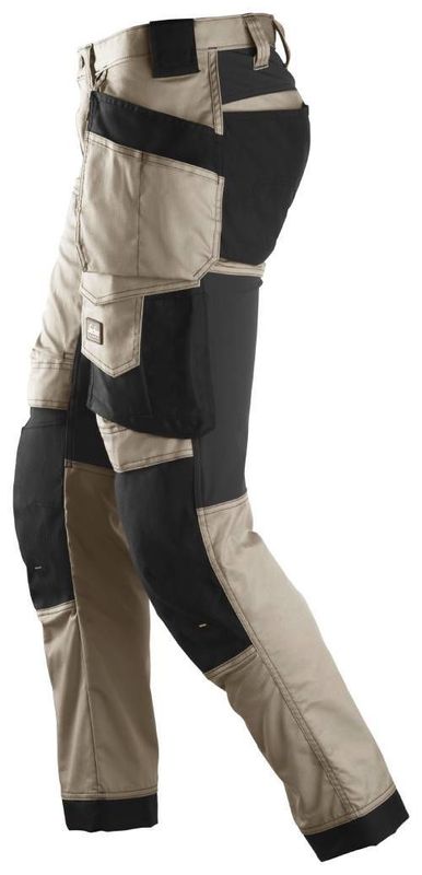 Snickers 6241 Arbetsbyxa Stretch Hölsterfickor Khaki/Svart