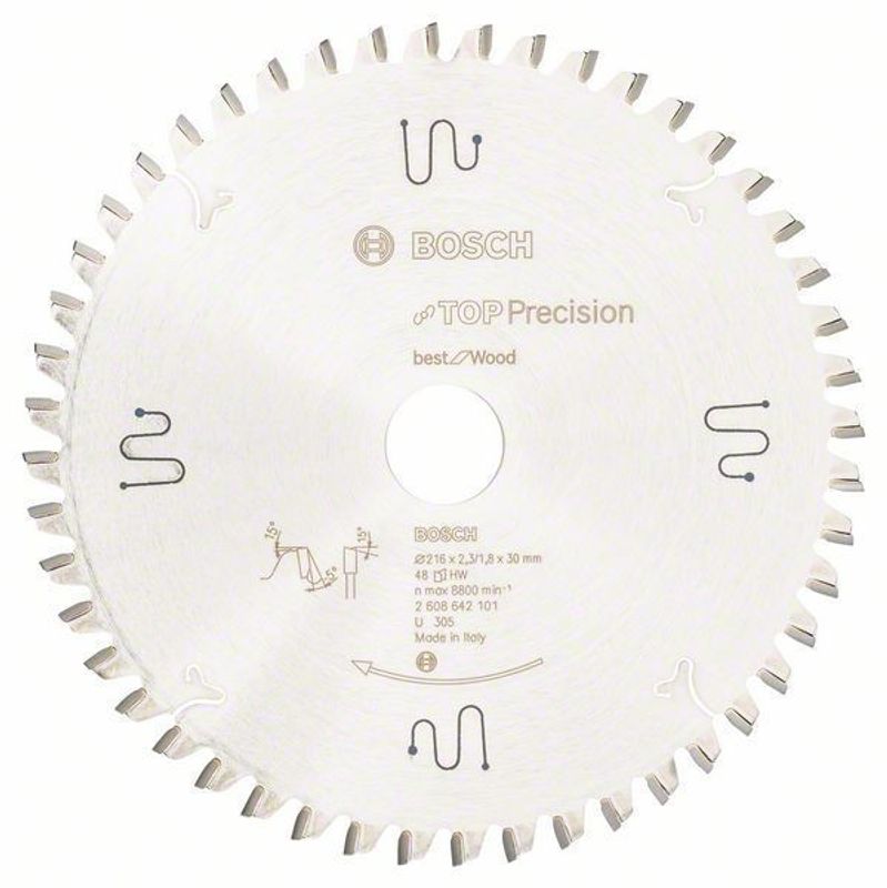Bosch Sågklinga 216mm 48T Top-Precision  (Fina snitt)