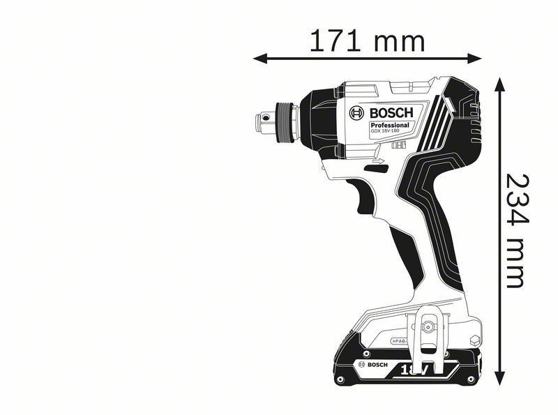 Bosch GDX 18V-180 Kombidragare 18V (Utan batterier)