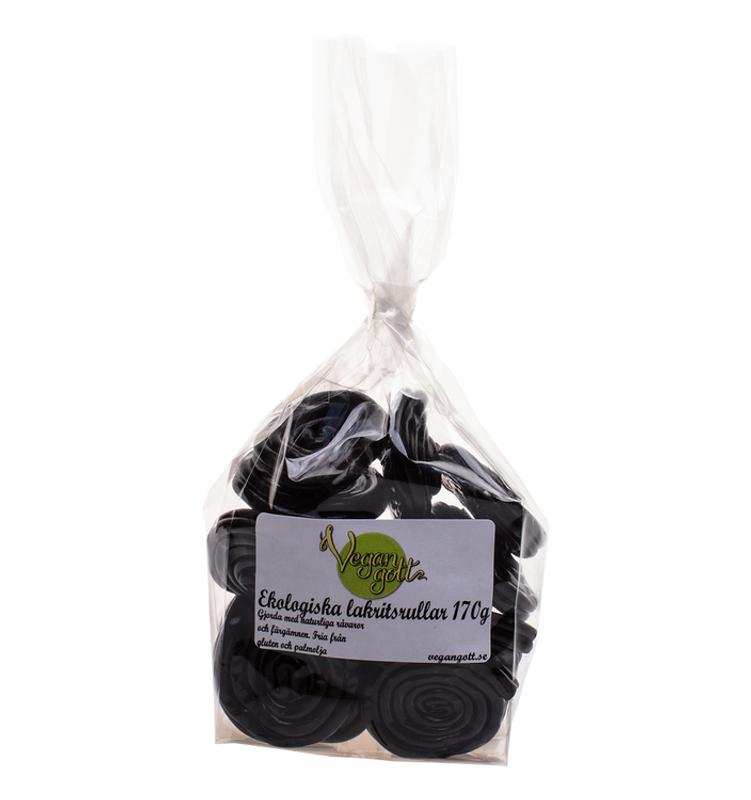 Ekologiska lakritsrullar, 170g