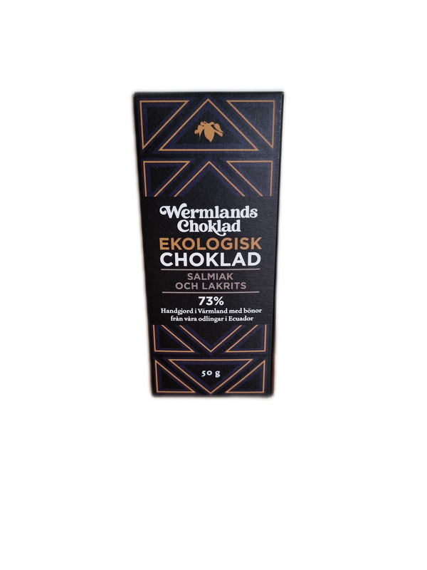 Wermlands choklad, salmiak och lakrits, eko, 50g