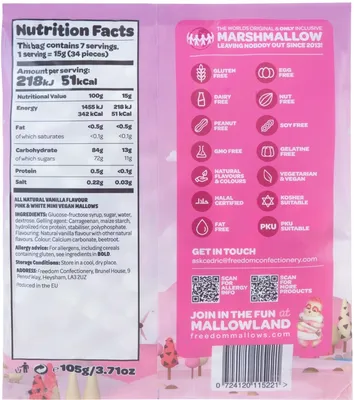 Marshmallows mini rosa och vita 105g