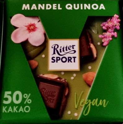 Ritter sport vegan, mandel och quinoa, 100g, REA!
