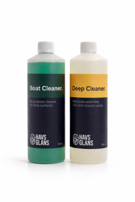 Boat Wash Kit Refill med en flaska Boat Cleaner och en flaska Deep Cleaner