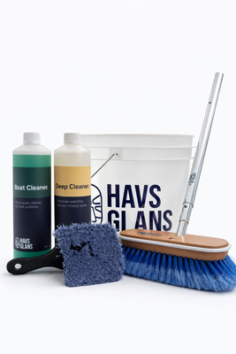 Boat Wash Kit Large med tvätthink, borstar och rengöringsmedel för båttvätt