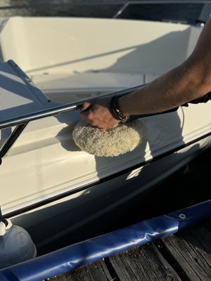Polering av svåråtkomlig yta med Double-Sided Wool Pad