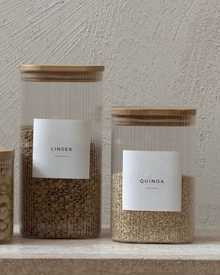 Fyrkantig glasburk Alba