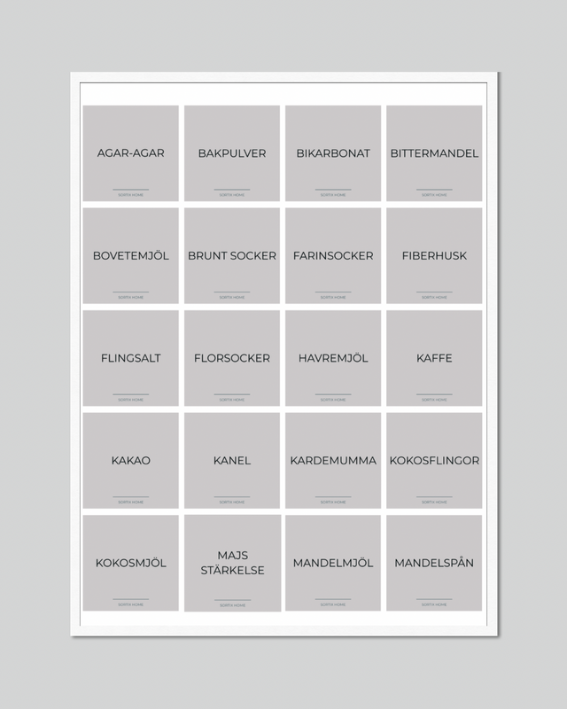 Etiketter för bakning 40st 5x5 cm