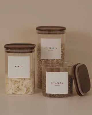 Fyrkantig glasburk Leia 720 ml