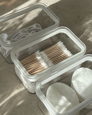 Förvaringsburk med hyllfäste set om 3