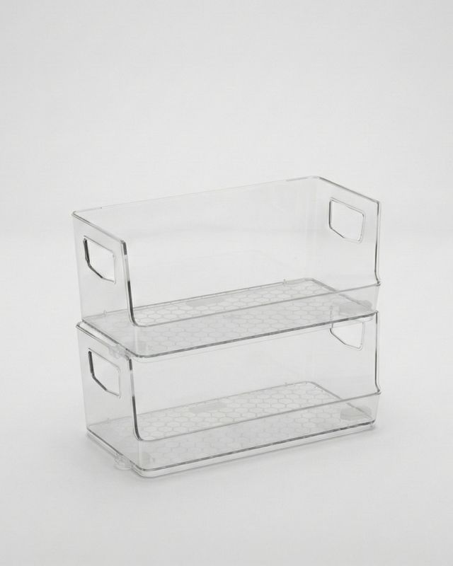 Transparent förvaringslådeset 2-delar