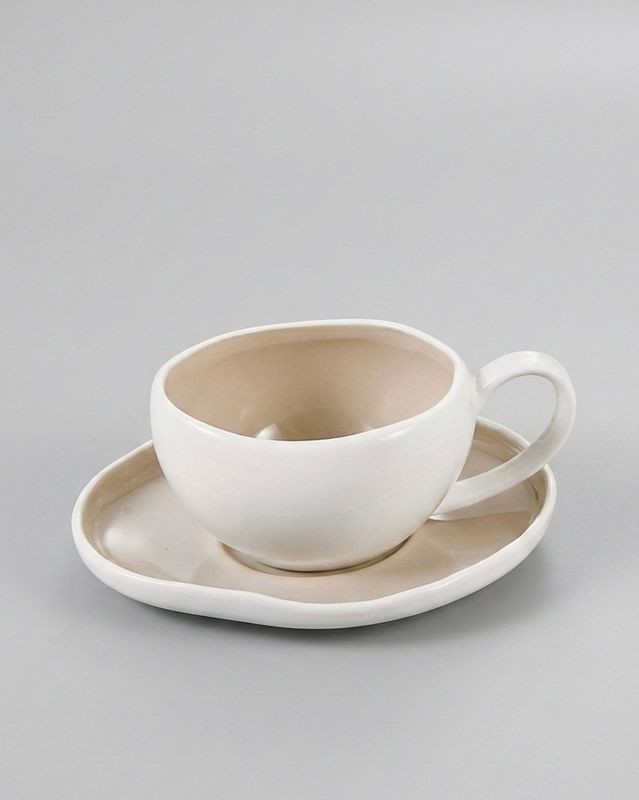 Bricard Barles kaffekoppar beige 6-pack