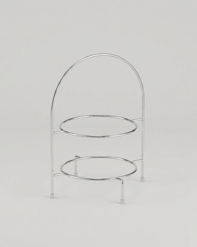 Elegant serveringsställ i krom