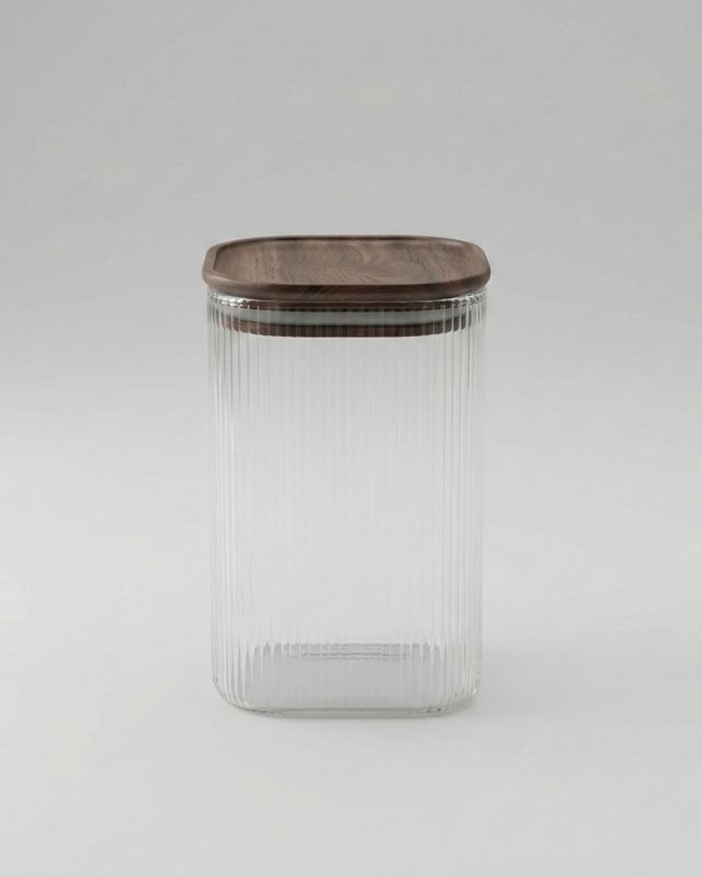 Fyrkantig glasburk Leia 1150 ml