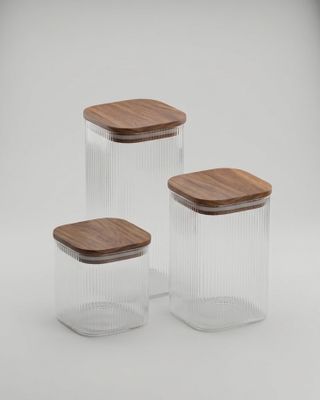 Fyrkantig glasburk Leia 1500 ml