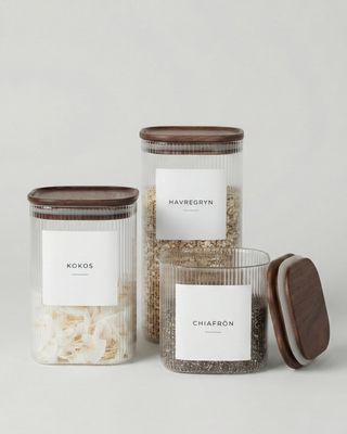 Fyrkantig glasburk Leia 1500 ml