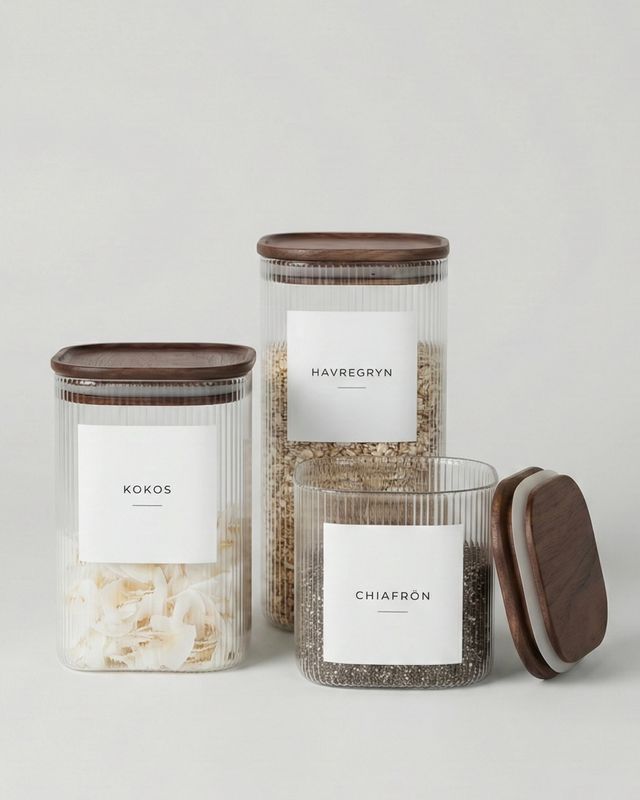 Fyrkantig glasburk Leia 1500 ml