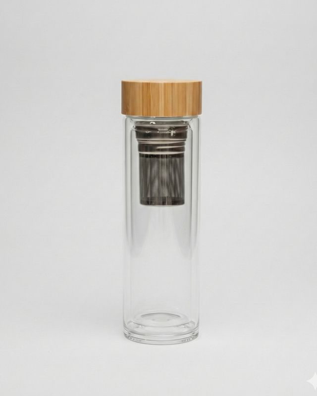 Glasflaska med teinsats