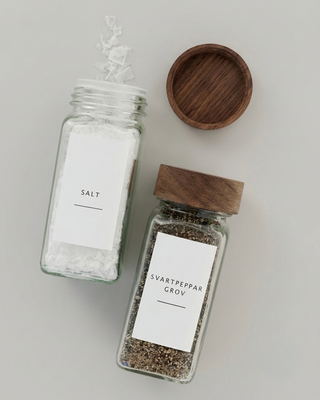 Kryddetiketter för kryddburkar 30st