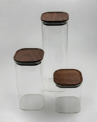 Fyrkantig glasburk Selma